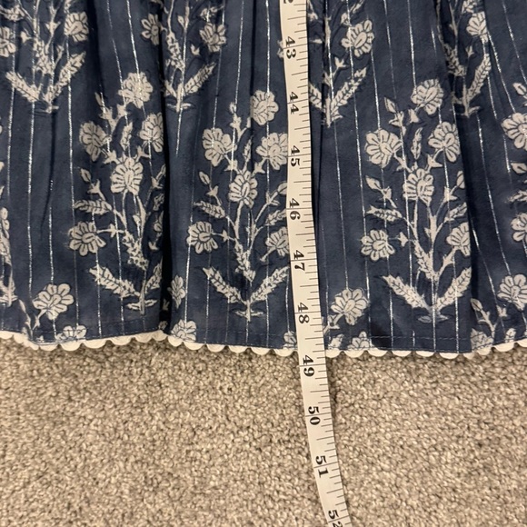 Juliet Dunn Long Swing Dress Midnight Small Flower Block Print Size Large NWOT - Picture 7 of 11